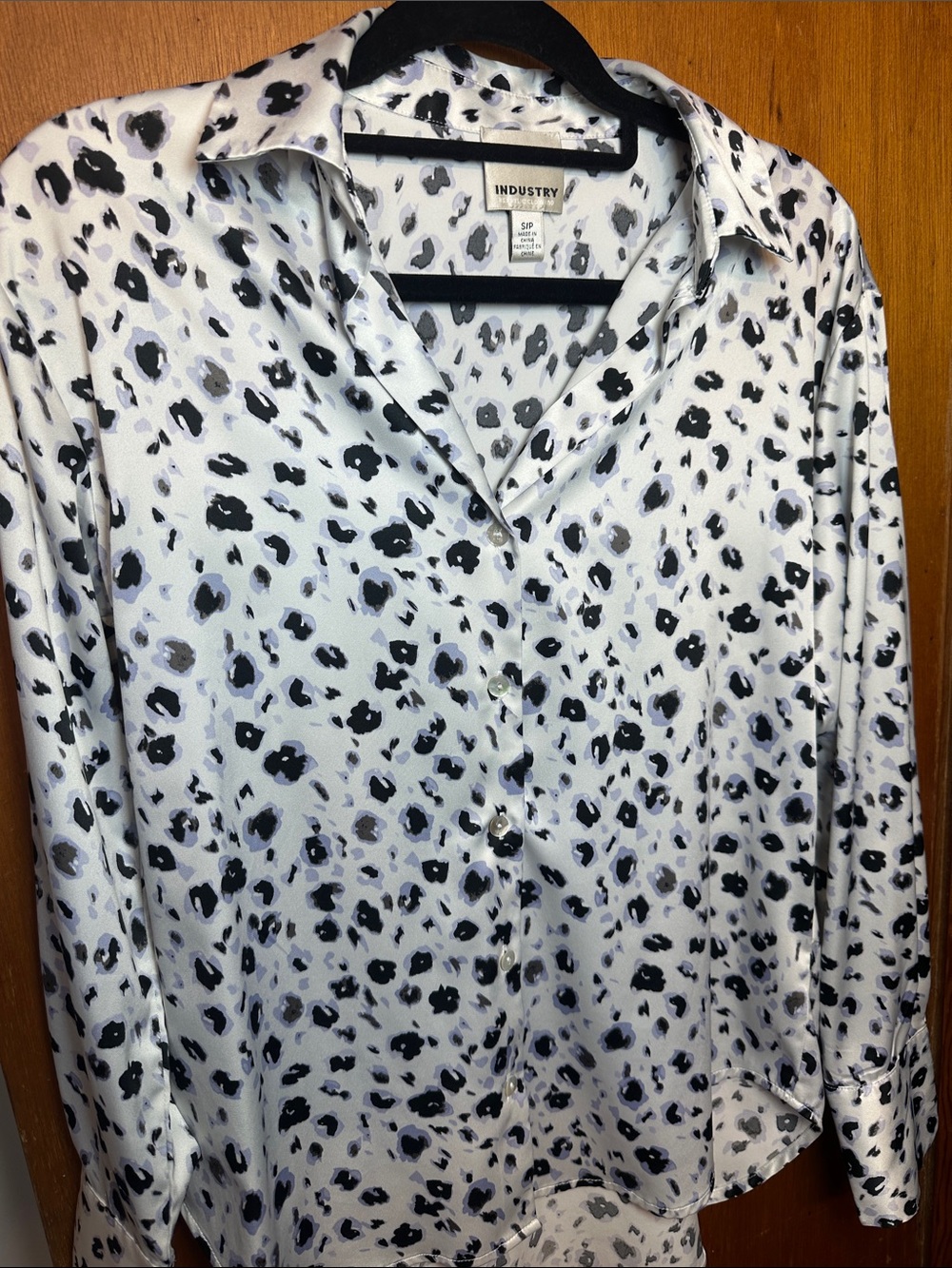 Leopard Print Button Down Shirt Size Small - Industry